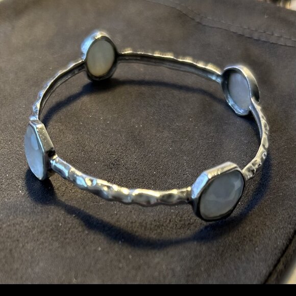 Silpada Four Moons Mother of Pearl Bangle Bracelet B2383 - Picture 1 of 4